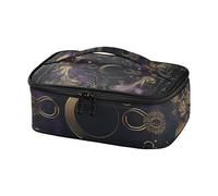 famyily Bolsa de almuerzo de tarot gótico negro y dorado para mujer, mini hielera térmica a prueba de fugas