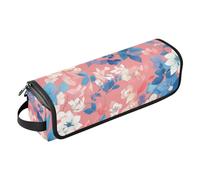 famyily Bolsa de viaje para mujeres y resistente al calor, impermeable, organizador de viaje para planchas, alisadores, rizadores, flores de acuarela, azul coral claro