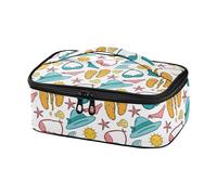 famyily Bolsas de almuerzo aisladas blancas de verano para la playa, caja de almuerzo, mini lonchera reutilizable