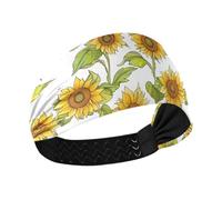famyily Girasol Beauty - Diademas elásticas para el pelo con flores de verano para correr, yoga, correr, senderismo, perros, estrellas coloridas