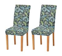 famyily Juego de 4 fundas impermeables para sillas de Navidad, lavables para protección de mascotas (William Morris Vintage Seaweed Green)