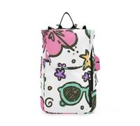 famyily Mochila de tenis y bádminton resistente al agua, gafas de sol verdes con dibujos animados, 3 raquetas, bolsa de bádminton para tenis, bádminton, raquetball