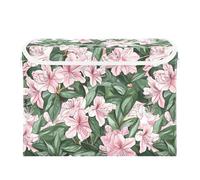 famyily Nepal Tree Rhodendron Beauty Summer Flowers Cajas de almacenamiento para organizar con tapa para estantería de libros