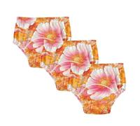 famyily Pink Blossoms Golden Flowers - Pantalones de entrenamiento para el baño para niñas pequeñas, reutilizables, ropa interior de entrenamiento nocturno para niños pequeños 2T