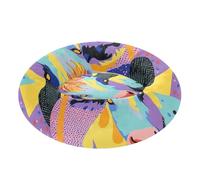 famyily Psychedelic Highland Cow Pet Cat Beds Warm & Cozy Cat Pillow Bed for Extra Small Size Pets Supplies S