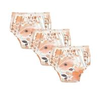 famyily Ropa interior única de entrenamiento para niñas pequeñas, diseño de flores de melocotón, absorbe el agua, ropa interior de entrenamiento durante la noche para niños pequeños 2T