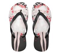 famyily Yellow Hair Bunny Anime Aesthetic Elegant Anime Flowers - Chanclas de goma para hombre esenciales para boda, Flores de anime estéticas y elegantes, Small