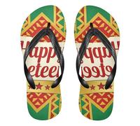 famyily Yellow Hair Bunny Anime Happy Freedom Juneteenth - Chanclas de goma para hombre, cómodas y mujeres para fiestas, Happy Freedom Juneteenth, Large Wide