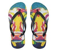 famyily Yellow Hair Bunny Anime Pop Art Cow - Chanclas de goma para hombre, suaves para boda