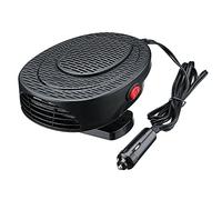 FAMYNGL Calefactor 12V Ventilador Mechero Coche Desempañado, Descongelado, Sin Ruido, Calentador Eléctrico Parabrisas Coche para Automóviles Vehículos Todoterreno Camiones,Negro,12V
