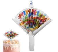 Fan Birthday Candle, Creative Fan Shape Pop-Up Banner Candles, (5.91 inches) Unique Cake Topper Decoration, Festive Party Supply, Ideal for Birthday, Holiday Celebration, Special Event