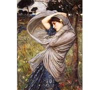 FAN C. John William Waterhouse - Boreas Lámina Reproducción Cuadro sobre Lienzo Enrollado 45X60 cm - Mitología Pinturas Impresións Decoración Muro