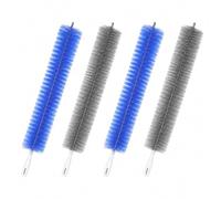 Fan Cleaning Brush, Bendable Microfiber Duster for Ceiling Fan Blades, AC Vents, Blinds and Car Interior Dusting, Reusable (Blue*2+Gray*2)