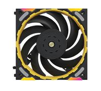Fan de enfriamiento de caja de la computadora Yeston 120 mm Enroler de CPU Argb con ventilador silencioso para la caja de la computadora y el radiador Black White ABS (Negro)