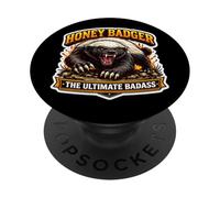 Fan de Honey Badger: The Ultimate Badass, Genial y Amante de los Animales PopSockets PopGrip Adhesivo