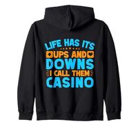 Fan De Juego Life Has Ups & Downs Casino Sudadera con Capucha