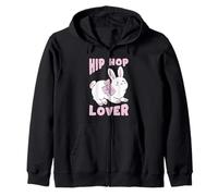 Fan de la música de Conejo Lindo Amante del Hip Hop Sudadera con Capucha
