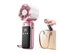 Fan de Mister Foldable, Rechargeable Cooling Device, 2 Mode Portable Air Fan, Water Spray Cooling Gadget Handheld Summer Travel for Office Camping Road Trip Outdoor Indoor Use Men Women Youth Adults