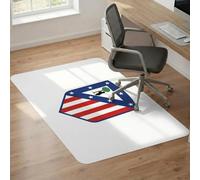 fan decor Alfombrilla Atlético Madrid 125x100cm - Protector de Suelo Antideslizante para Silla de Oficina y Gaming - Apta para Moqueta y Parqué - Regalo Oficial Atleti para Hombres y Niños