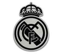 fan decor oficial Placa del Real Madrid CF (36x49cm) 3mm Compuesto de Aluminio Cepillado