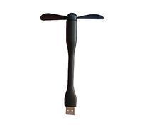 Fan del USB, Fan Al Aire Libre Material del Bolsillo de TPR para el Viaje que Acampa (BLACK)