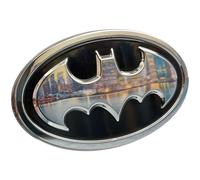 Fan Emblems Insignia de Coche 3D de Batman - Logotipo de 1989 (Negro Cromo)