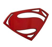 Fan Emblems Superman Logo Emblema del coche 3D Cromo Rojo, Batman v Superman: Dawn of Justice BvS Pegatina Automotriz calcomanía para adherirse completamente a automóviles, motocicletas, computadoras portátiles, ventanas, la mayoria de las cosas