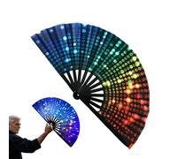 Fan, fans de chasquido para bailar | Iluminación de Clack Plegable Handheld Clack - Gran china/japonesa, accesorios de festival para la danza, decoraciones de boda, club
