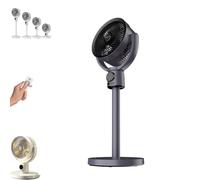 Fan for Bedroom,Household air circulation fans,Oscillating Quiet Pedestal Fans with Remote/Ambient Light/Timer,5 Speeds,140° Oscillating Standing Fan,90° Manual Vertical,Adjustable Height (gray)