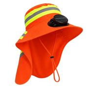 Fan Hat - Polyester Cotton UV Protection Wide Brim Solar USB Rechargeable Cooling Hat, Breathable Sun Shield Headwear | Outdoor Gardening Farm Work Summer Sun Protection Cap