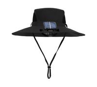 Fan Hat, Solar Power Cap, Breathable Children Hat, UV Protection Headwear, 20.47-21.65 in, Fast Drying, Adjustable Headdress for Beach Trips Camping Hiking Fishing Outdoor Sports