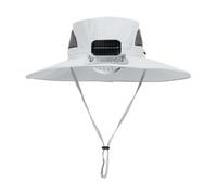 Fan Hat, Solar Power Cap, Breathable Children Hat, UV Protection Headwear, 20.47-21.65 in, Fast Drying, Adjustable Headdress for Beach Trips Camping Hiking Fishing Outdoor Sports