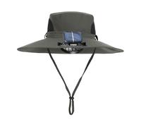 Fan Hat, Solar Power Cap, Breathable Children Hat, UV Protection Headwear, 20.47-21.65 in, Fast Drying, Adjustable Headdress for Beach Trips Camping Hiking Fishing Outdoor Sports
