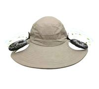 Fan Hat - Sombrero de sombrilla de ala Ancha | al Aire Libre Senderismo Camping Jardinería Visera de Playa - Hombres Papá Viajes Verano Protector de Cabeza de enfriamiento