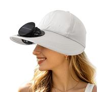 Fan Hat, USB recargable Cooling Cap, 600mah Solar Assisted Béisbol Hat, Sun Protection Wearable Mini ventilador dispositivo para hombres mujeres deportes pesca playa viaje vacaciones Backpacking