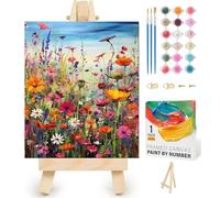 Fan House Pintura por Números Adultos y Niños con Marco 20x30cm,Pintar por Numeros Adultos, Principiantes con Pinceles y Pinturas Acrílicas de Lienzo Decoración para el Hogar