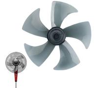 Fan Leaves Replacement, Universally Household Fan Part, 5-Bladez Cooling Accessory, Includes Nut and Cover for Workstation, Bedroom, Living Room, General Air Circulation Repairs