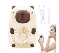 Fan Longe, Fan De Pocket Cine | Capybara Fans Mignon Manuals - Cofranci Para Alimentos De 3 Vittons USB Charging Desk Van Con Carga De 3 Velocidades De Refrigeración Porno Portátil