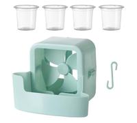 Fan Mist Cooling Adapter, Fan Ice Attachment, Portable Hangable Ice Box Accessory, Splash Water Chamber for Festival Terrace Alley Balcony Use, 4.33x3.54x3.54 Inches Blue 1 Piece