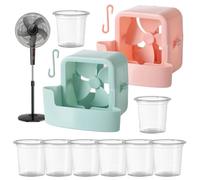 Fan Mist Cooling Adapter, Hangable Ice Storage Box, Compact & Reutilizable Design, Electric Fan Cooler Accessory for Home, Balcony, Terrace, Workplace, Room, Desktop, Hot Weather Use