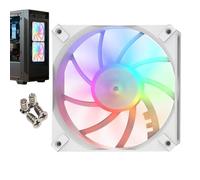 Fan PC - Slim Silent RGB Case Cooler, ventilador de radiador CPU ultra delgado | Herramienta de mejora del flujo de aire, ventilador de control de temperatura silencioso de 12 cm para la configu