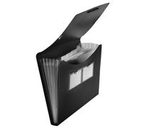 Fan Pocket Polypropylene Pack of 5, Standard, Black)