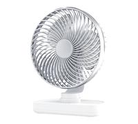 Fan portátil genérico, oscilating Cooling, ventilador de 4 piezas, 8,07 x 6,3 x 3,74 pulgadas, diseño ligero, compacto para estudio al aire libre, camping viajes y playa