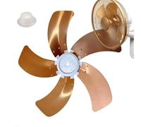 Fan Propeller Replacement - Cooling Blade Assembly for Table Wall and Floor Fans | Aluminum 5 Leaf Design with Nut Cap, Air Circulation Component for Bedroom Indoor Outdoor Spaces, 14.17x14.17inch