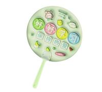 Fan Round Hand - Beat the Heat Instantly, Retro Letter Pattern Manual Cooling, Lightweight Portable Handheld Design, High-Strength Sustainable Cardboard | for Kids, Adults & Outdoor Events