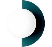 Fan Shaped Indoor Decoration Wall Lamp Glass Shade Compatible with Bedroom, Chandelier(Green,Cool Light)