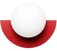Fan Shaped Indoor Decoration Wall Lamp Glass Shade Compatible with Bedroom, Chandelier(Rojo,Cool Light)
