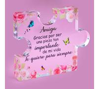 FANAOREN Regalo Amiga, Regalos Amigas Originales, Placa Acrílica en Forma de Puzzle, Regalos para Mejores Amigas, Regalos Originales para Mujer, Regalo Amiga Cumpleaños Navidad San Valentin