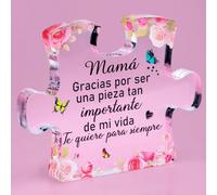 FANAOREN Regalos Dia de la Madre, Regalo Mama, Placa Acrílica en Forma de Puzzle, Regalo Madre Cumpleaños, Navidad, Dia de la Madre Regalos Originales