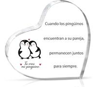 FANAOREN San Valentin Regalos Mujer, Regalos San Valentin Hombre, Placa Acrílica - Tú eres mi pingüino, Regalo Aniversario Pareja, Regalos San Valentin, Regalo Novia Novio Enamorados